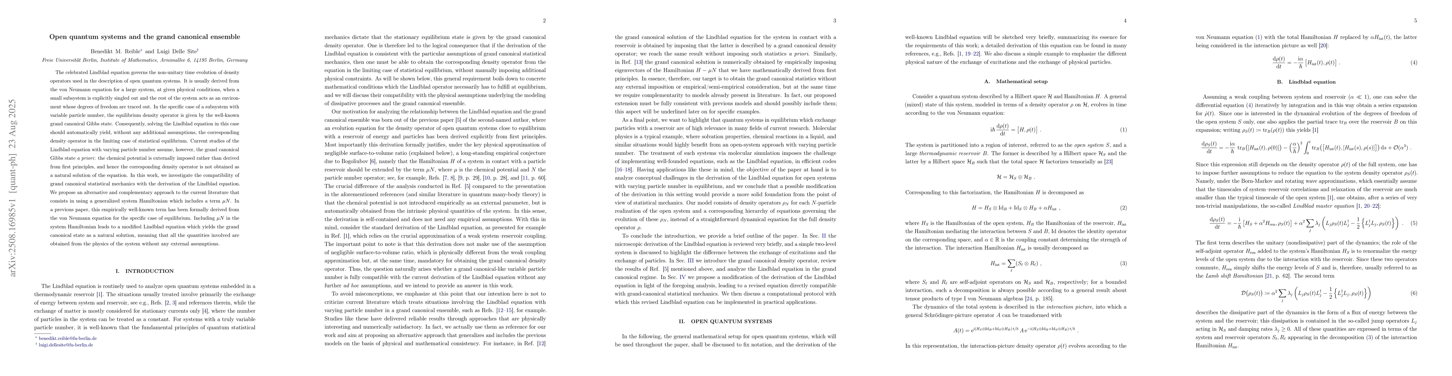 Thumbnail for Open quantum systems and the grand canonical ensemble