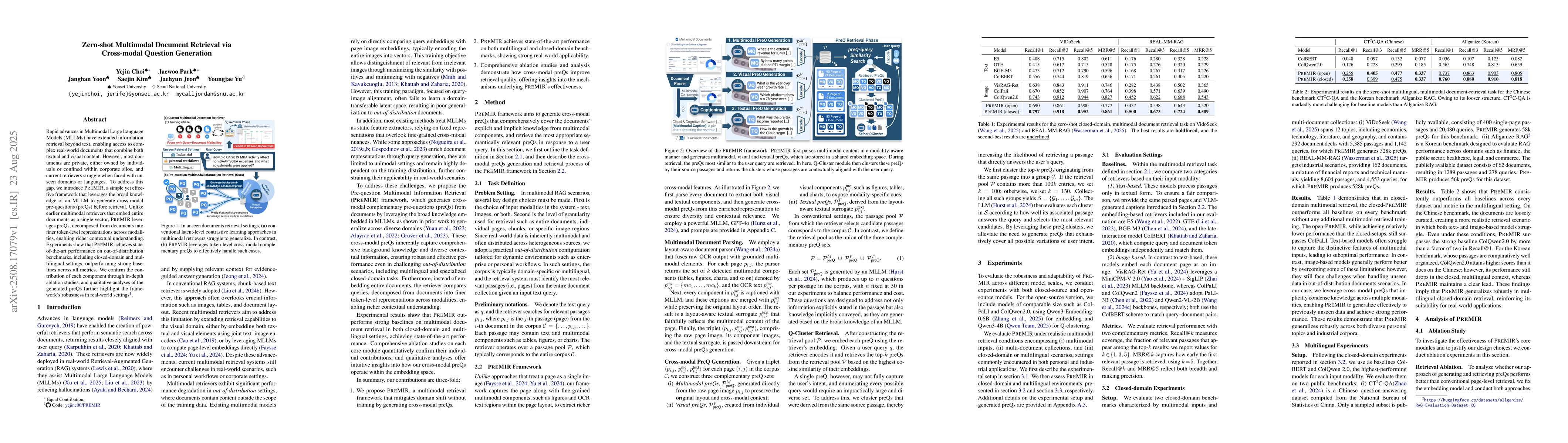 Thumbnail for Zero-shot Multimodal Document Retrieval via Cross-modal Question
  Generation