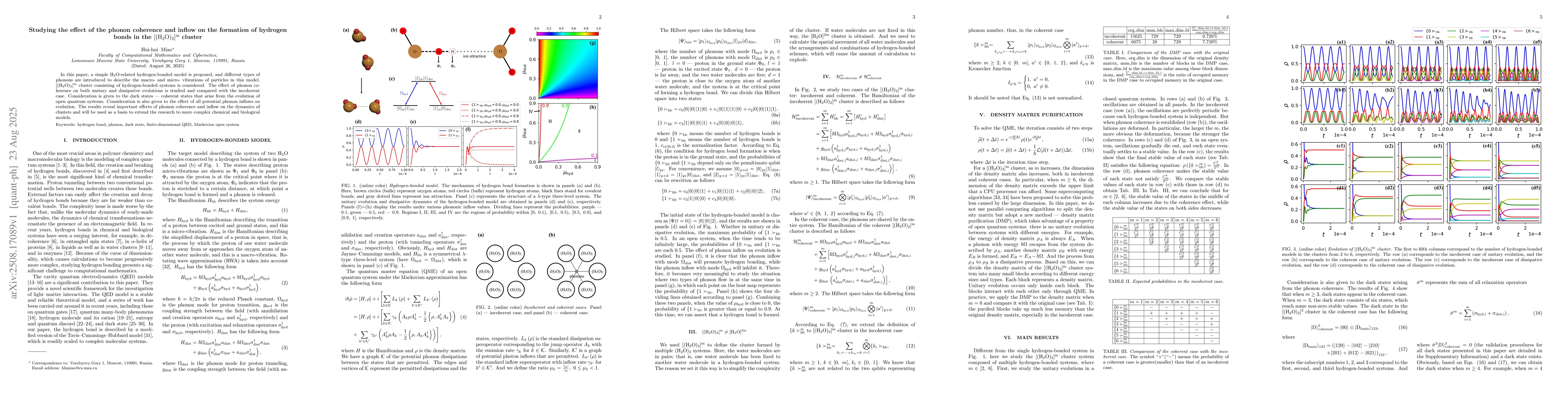 Thumbnail for Studying the effect of the phonon coherence and inflow on the formation
  of hydrogen bonds in the $[(\rm{H}_2\rm{O})_2]^m$ cluster