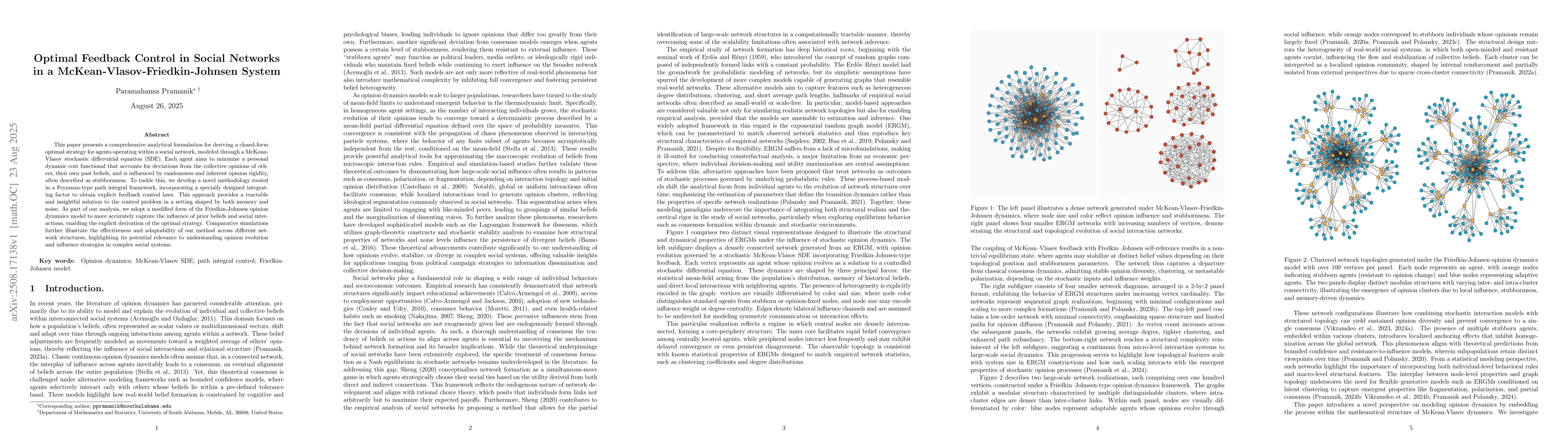 Thumbnail for Optimal Feedback Control in Social Networks in a
  McKean-Vlasov-Friedkin-Johnsen System