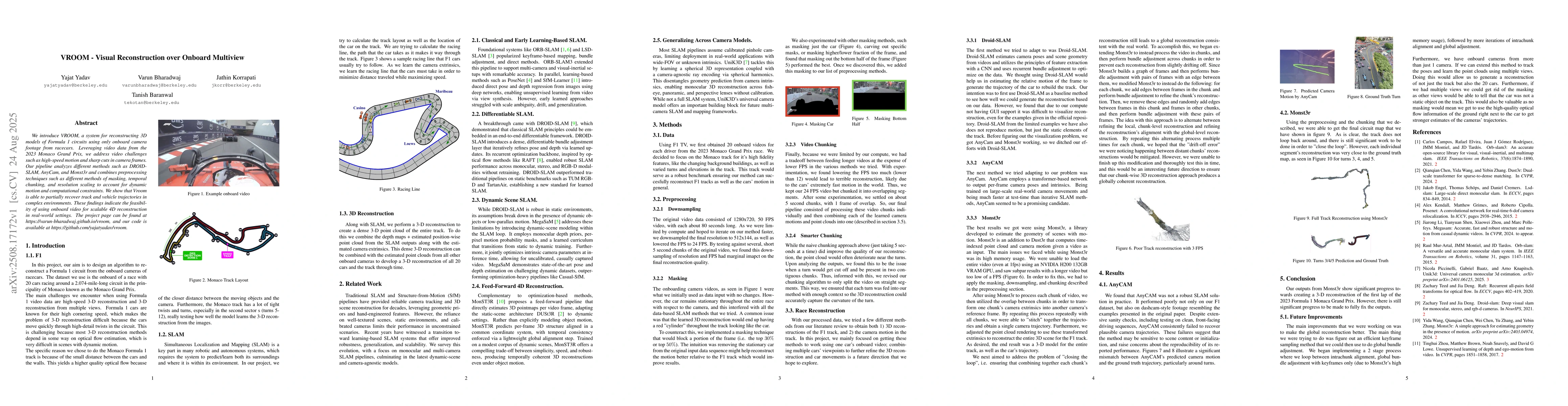 Thumbnail for VROOM - Visual Reconstruction over Onboard Multiview