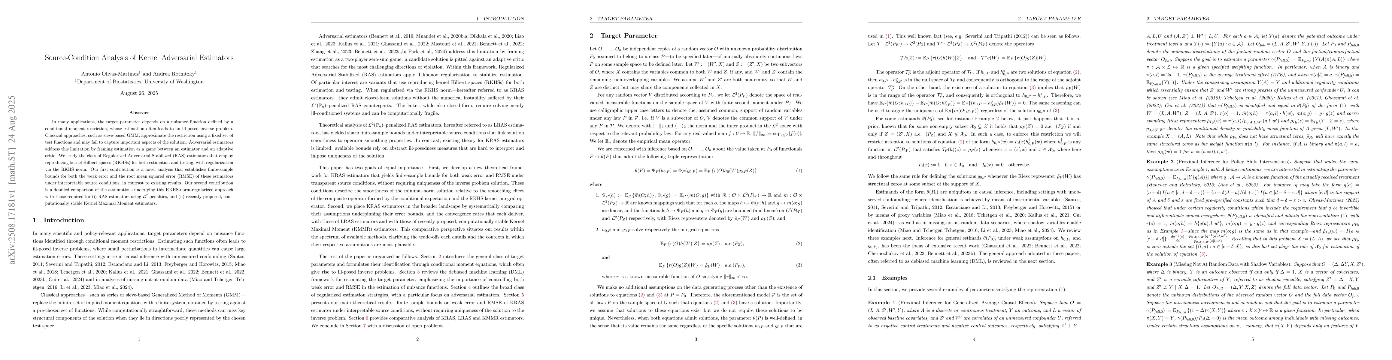 Thumbnail for Source-Condition Analysis of Kernel Adversarial Estimators
