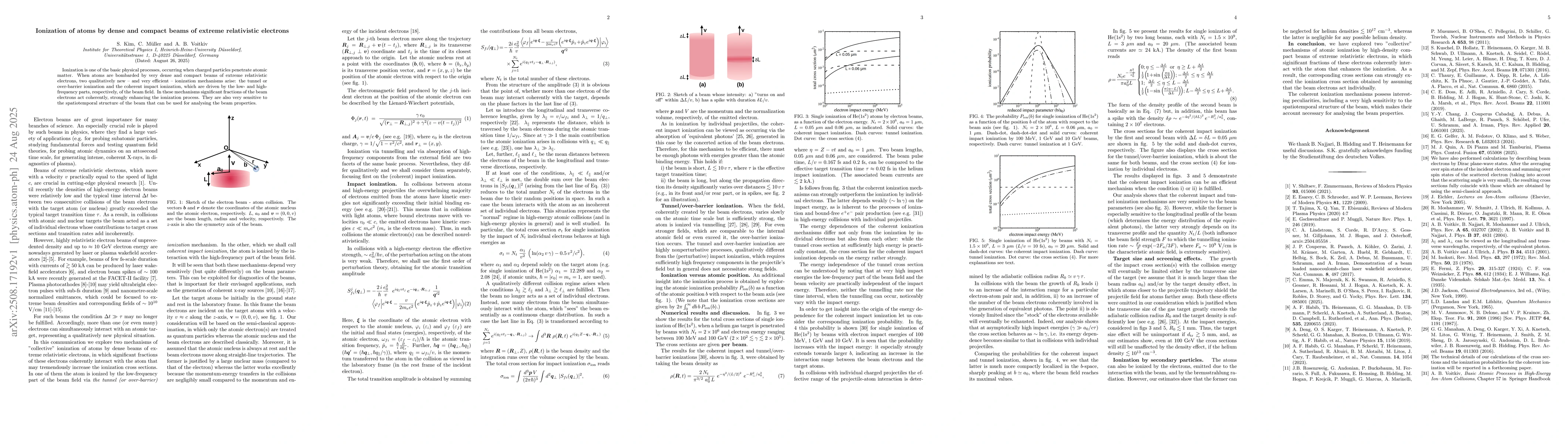 Thumbnail for Ionization of atoms by dense and compact beams of extreme relativistic
  electrons
