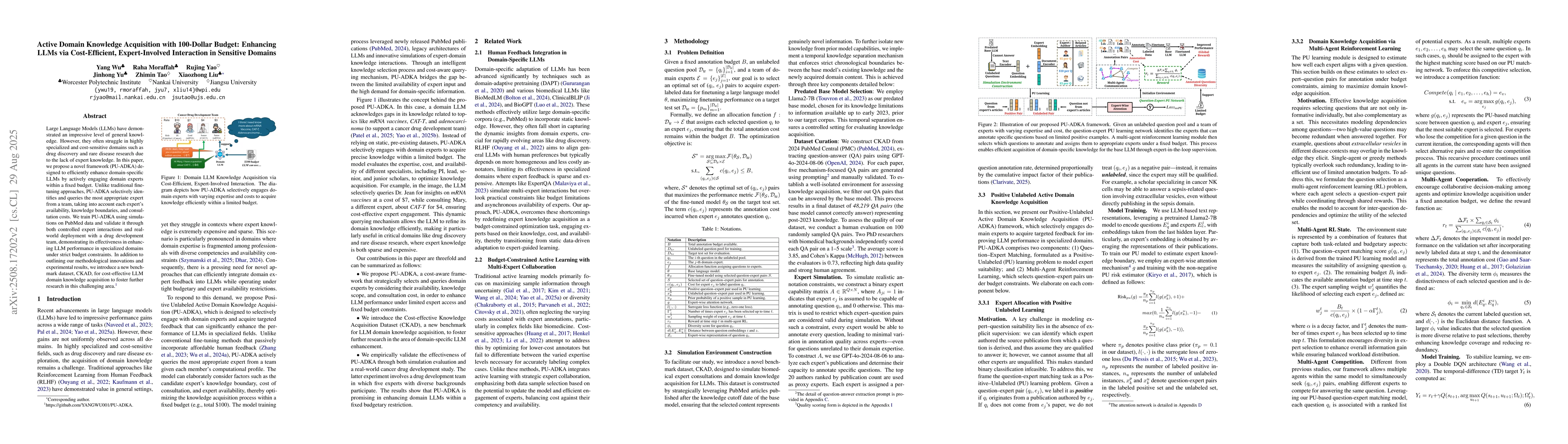 Thumbnail for Active Domain Knowledge Acquisition with 100-Dollar Budget: Enhancing
  LLMs via Cost-Efficient, Expert-Involved Interaction in Sensitive Domains
