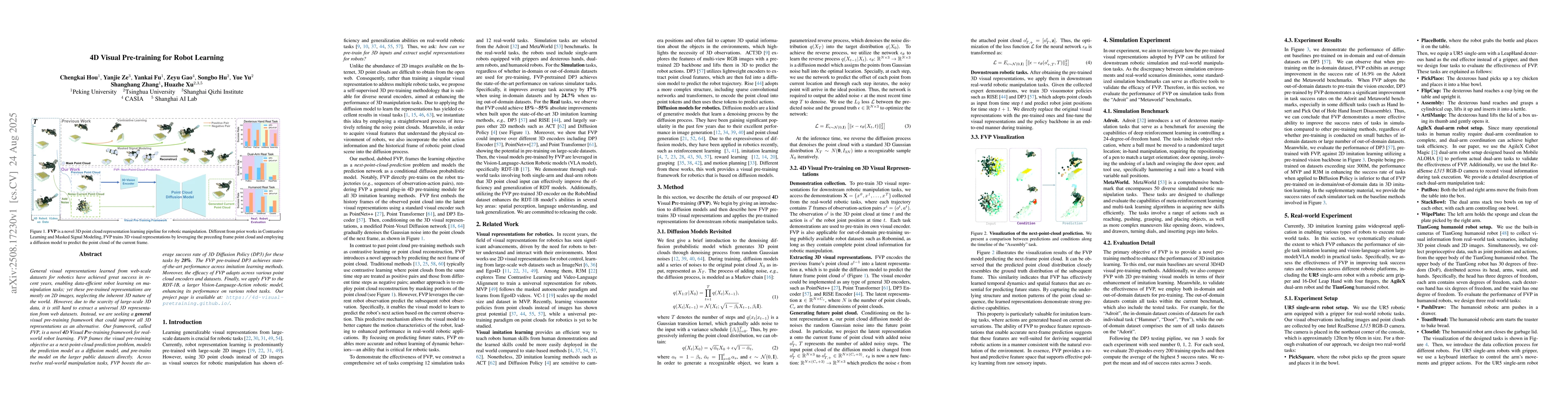 Thumbnail for 4D Visual Pre-training for Robot Learning