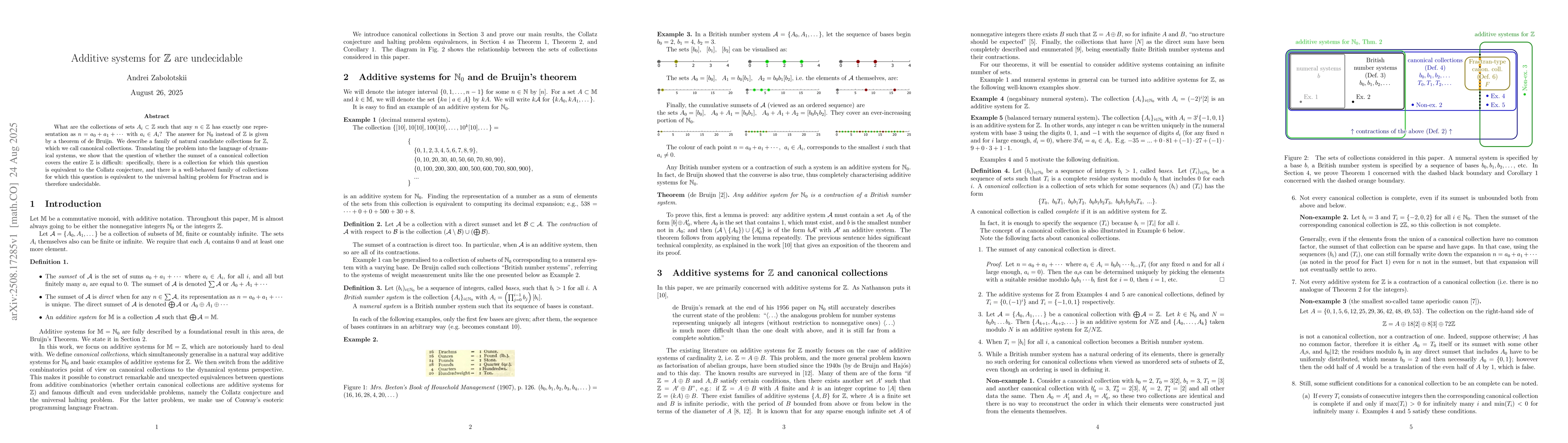 Thumbnail for Additive systems for $\mathbb{Z}$ are undecidable