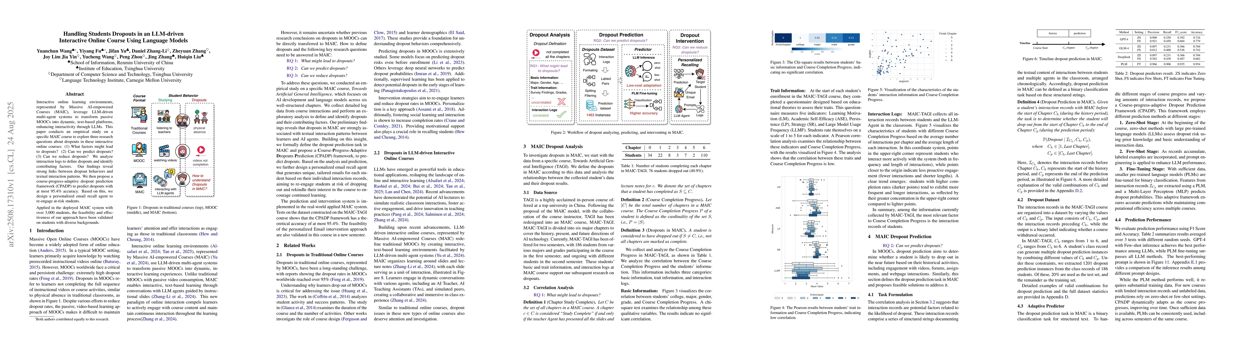 Thumbnail for Handling Students Dropouts in an LLM-driven Interactive Online Course
  Using Language Models