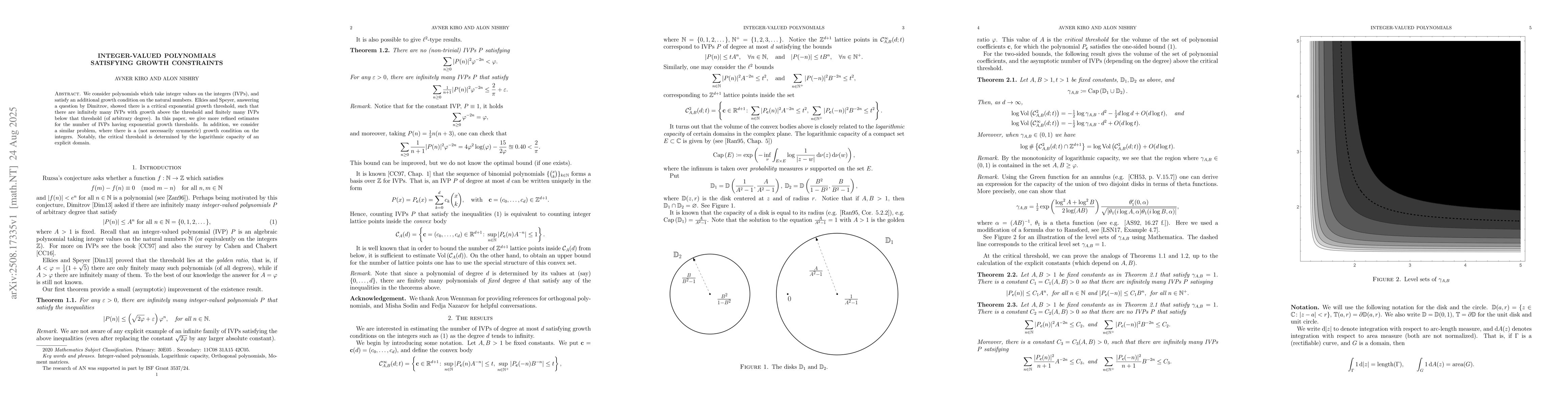 Thumbnail for Integer-valued polynomials satisfying growth constraints
