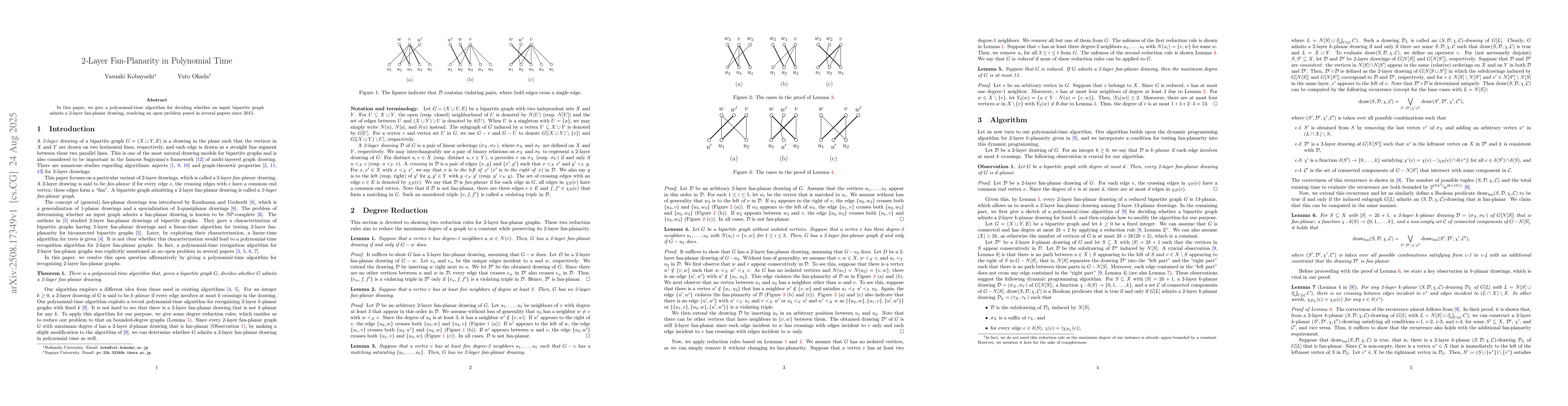 Thumbnail for 2-Layer Fan-Planarity in Polynomial Time