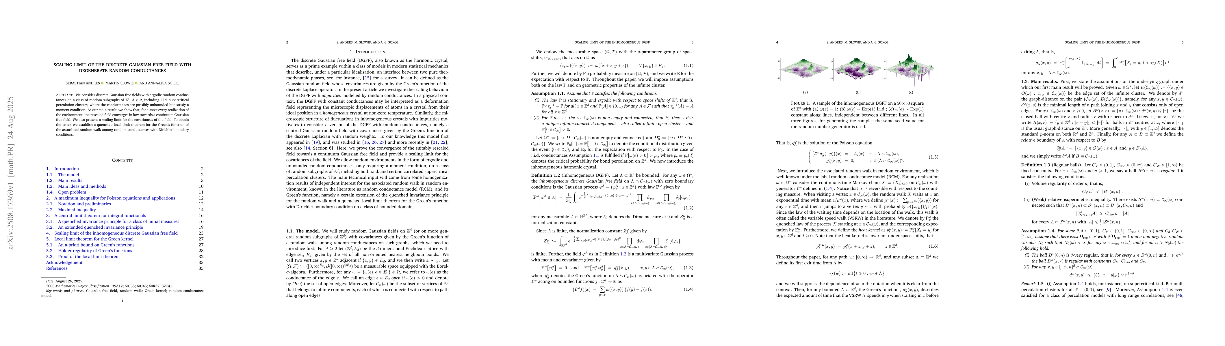 Thumbnail for Scaling limit of the discrete Gaussian free field with degenerate random
  conductances