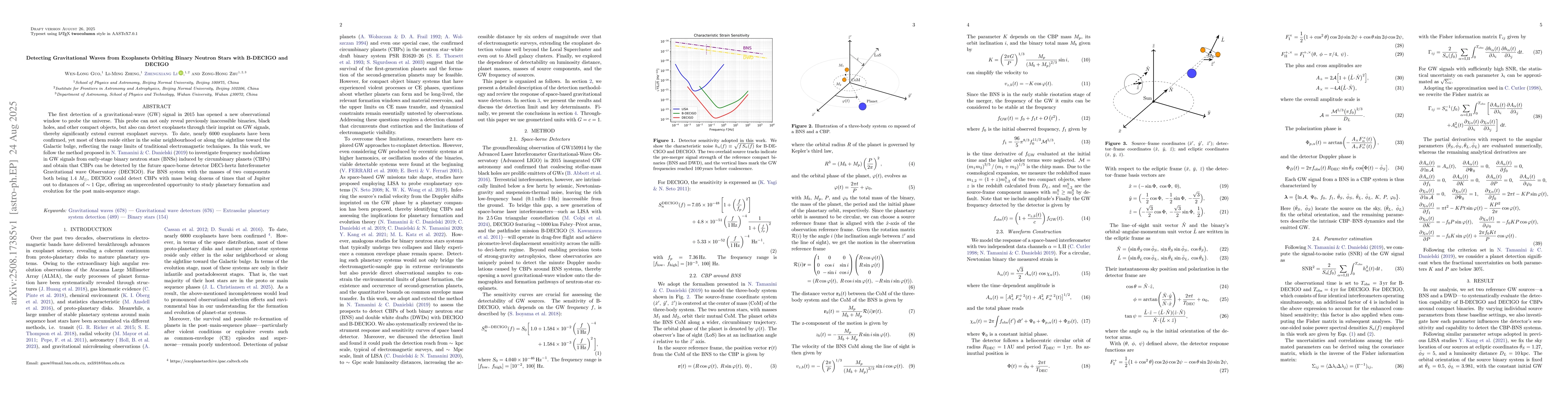 Thumbnail for Detecting Gravitational Waves from Exoplanets Orbiting Binary Neutron
  Stars with B-DECIGO and DECIGO
