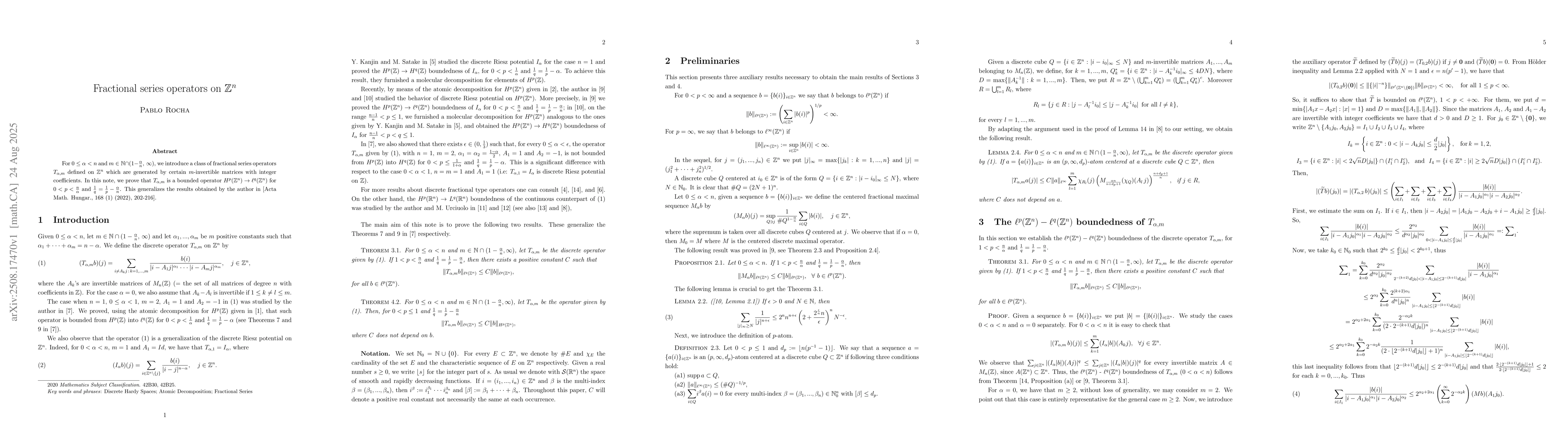 Thumbnail for Fractional series operators on $\mathbb{Z}^n$