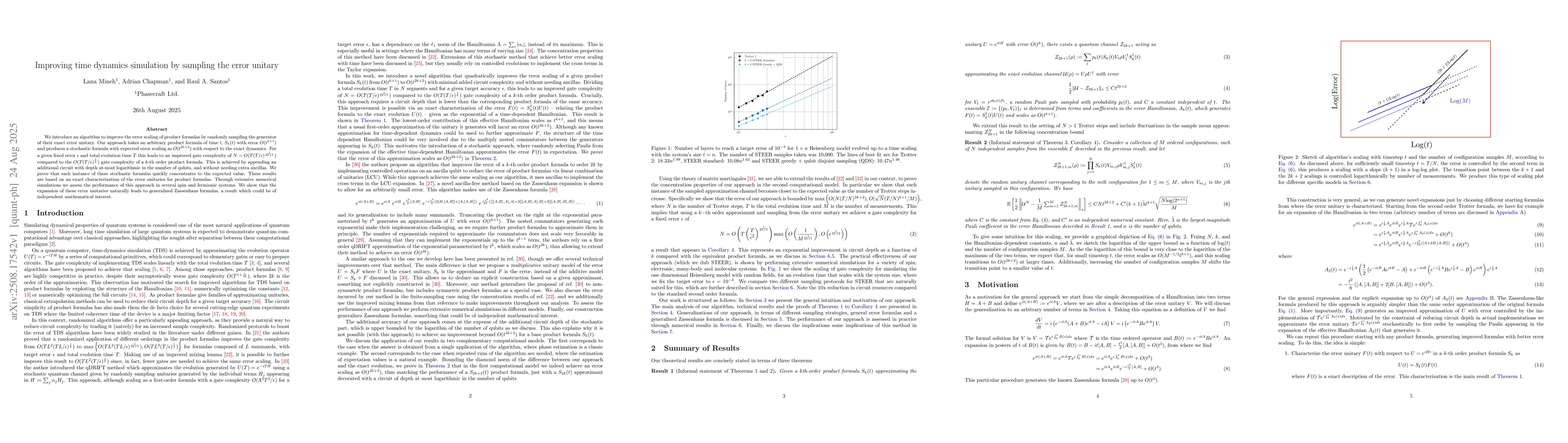 Thumbnail for Improving time dynamics simulation by sampling the error unitary