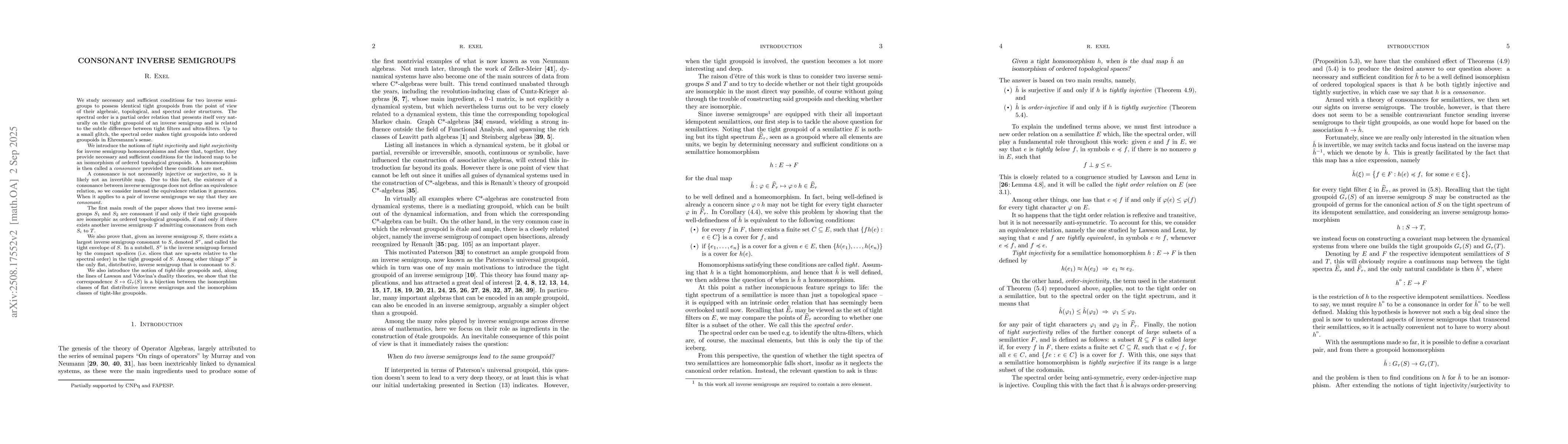 Thumbnail for Consonant inverse semigroups