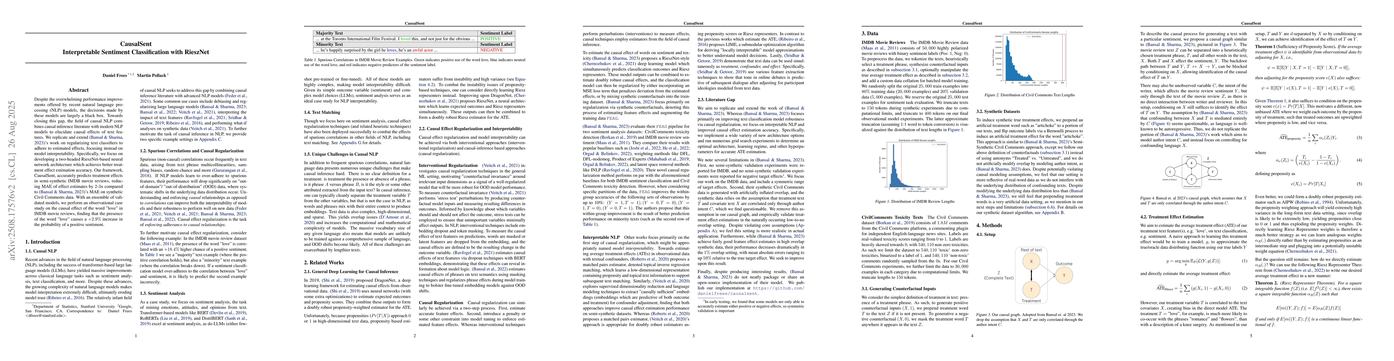 Thumbnail for CausalSent: Interpretable Sentiment Classification with RieszNet