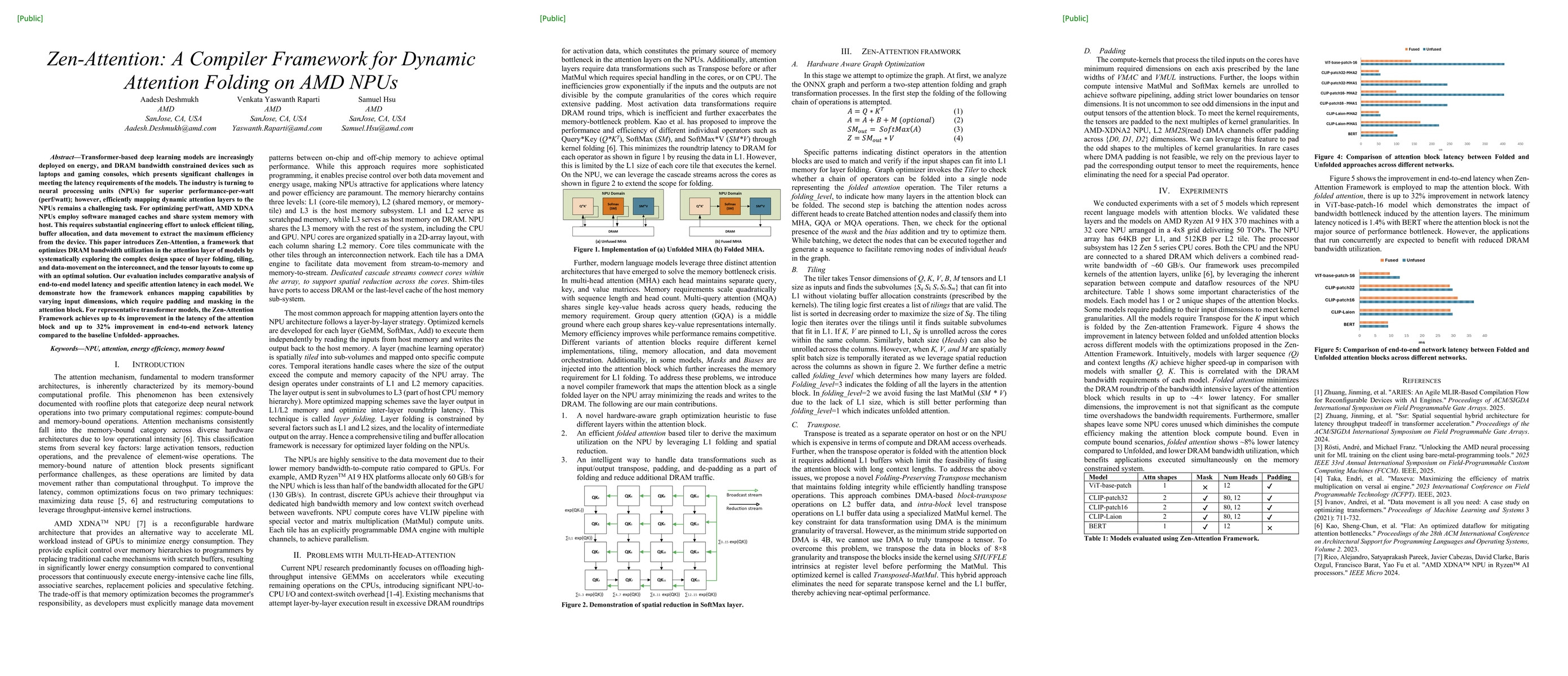 Thumbnail for Zen-Attention: A Compiler Framework for Dynamic Attention Folding on AMD
  NPUs