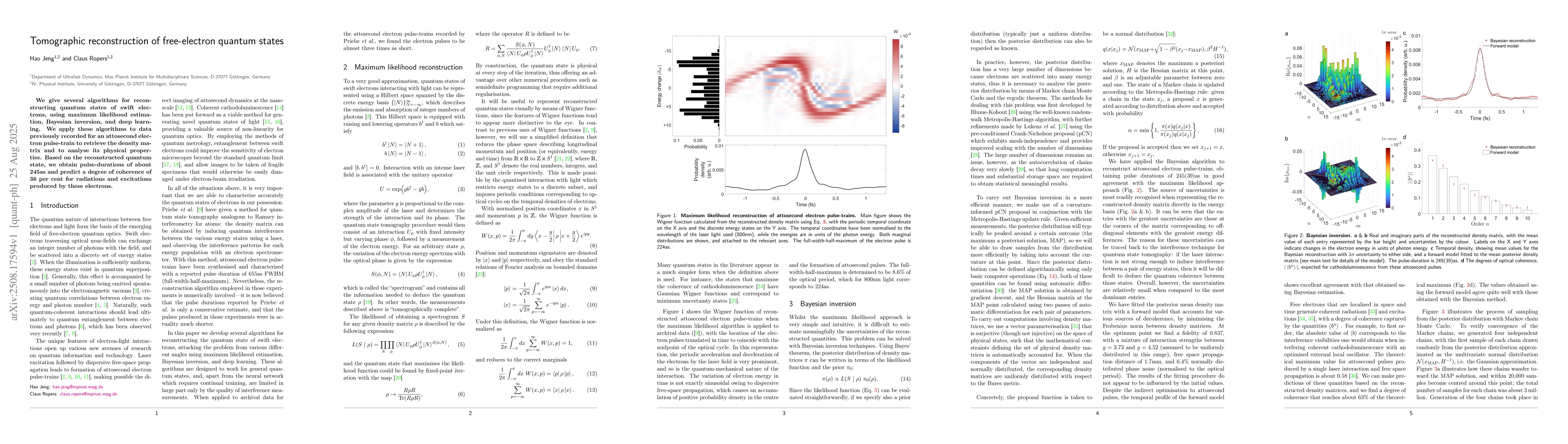 Thumbnail for Tomographic reconstruction of free-electron quantum states