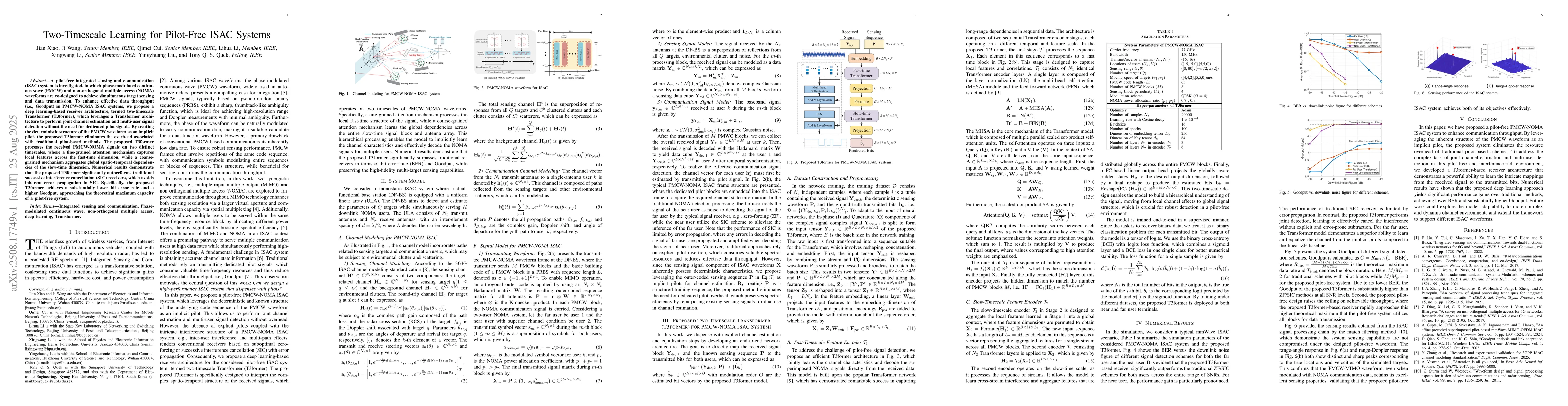 Thumbnail for Two-Timescale Learning for Pilot-Free ISAC Systems