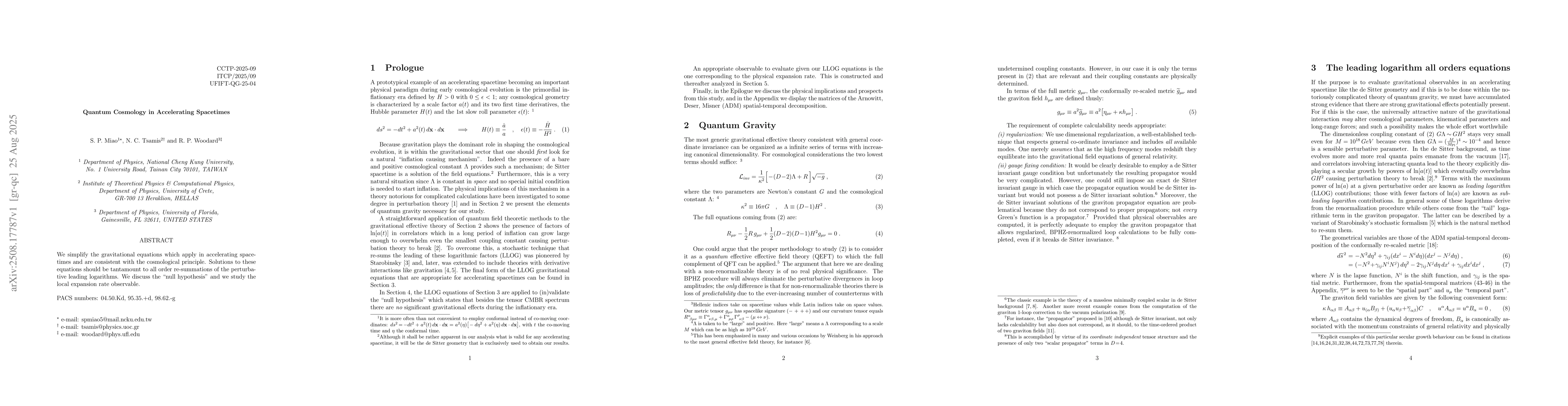 Thumbnail for Quantum Cosmology in Accelerating Spacetimes