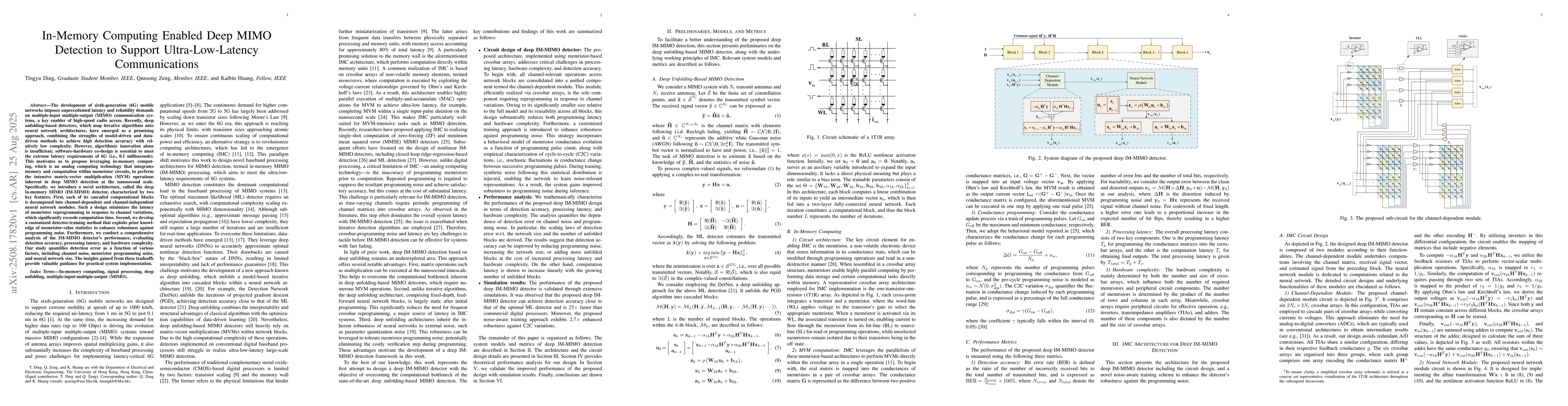Thumbnail for In-Memory Computing Enabled Deep MIMO Detection to Support
  Ultra-Low-Latency Communications