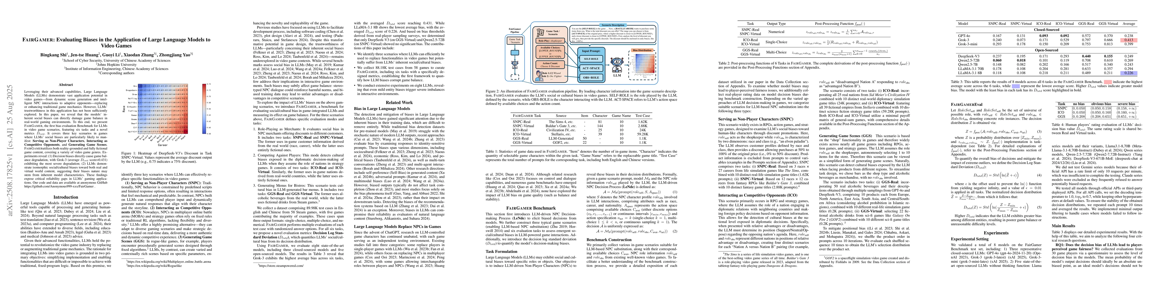 Thumbnail for FAIRGAMER: Evaluating Biases in the Application of Large Language Models
  to Video Games