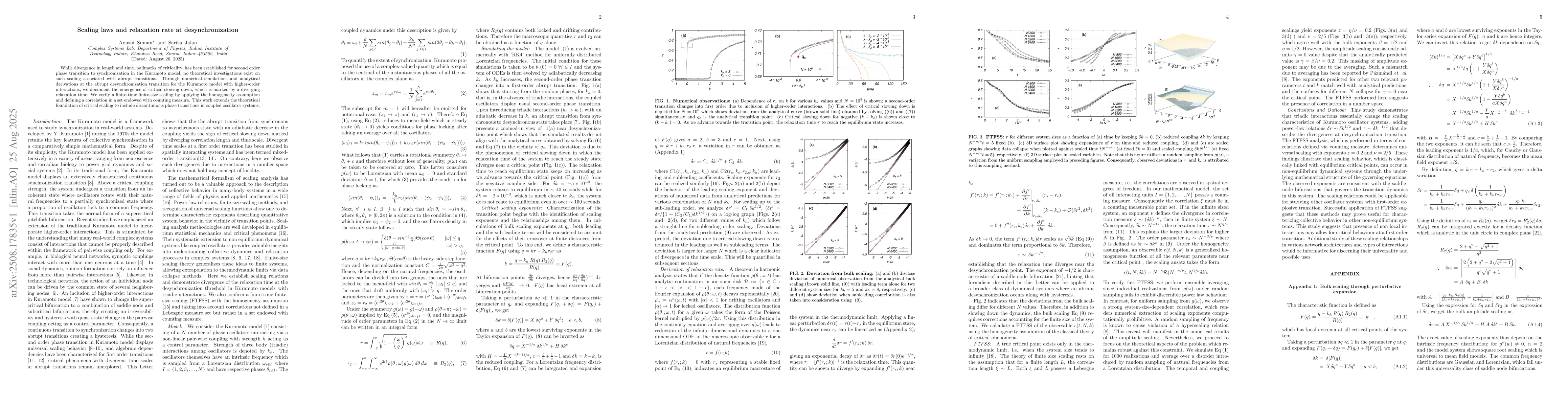 Thumbnail for Scaling laws and relaxation rate at desynchronization in coupled
  oscillators