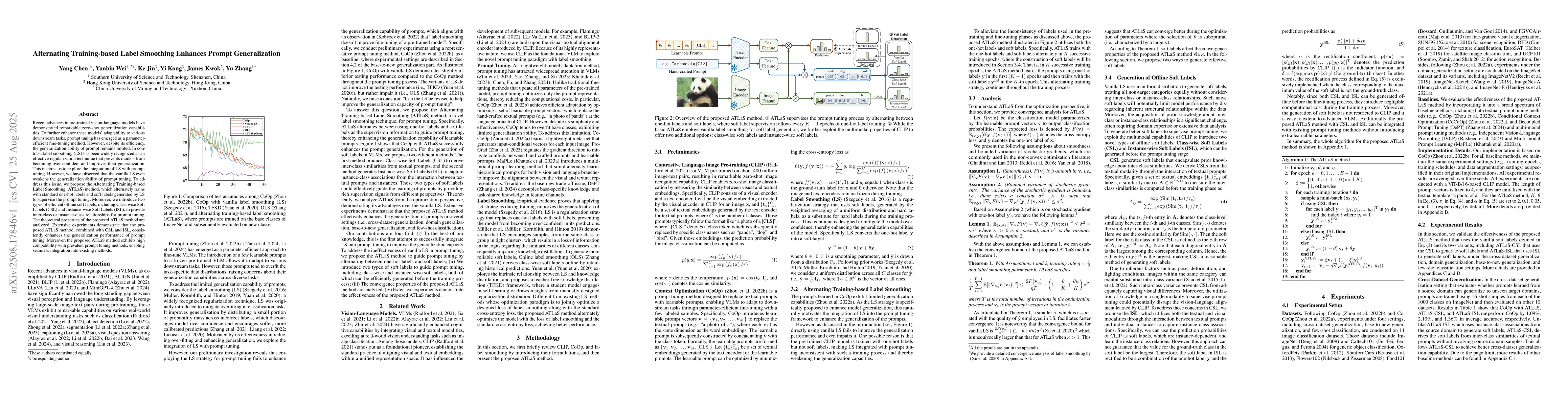 Thumbnail for Alternating Training-based Label Smoothing Enhances Prompt
  Generalization