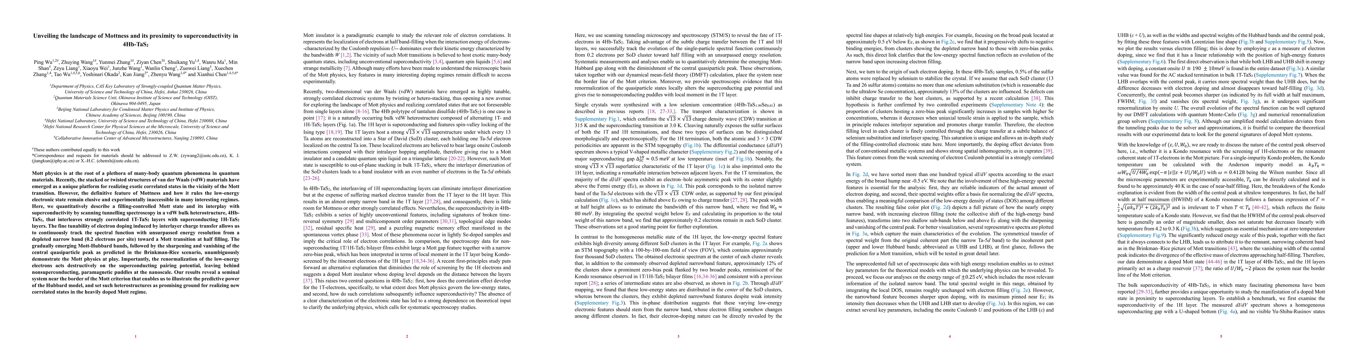 Thumbnail for Unveiling the landscape of Mottness and its proximity to
  superconductivity in 4Hb-TaS$_2$