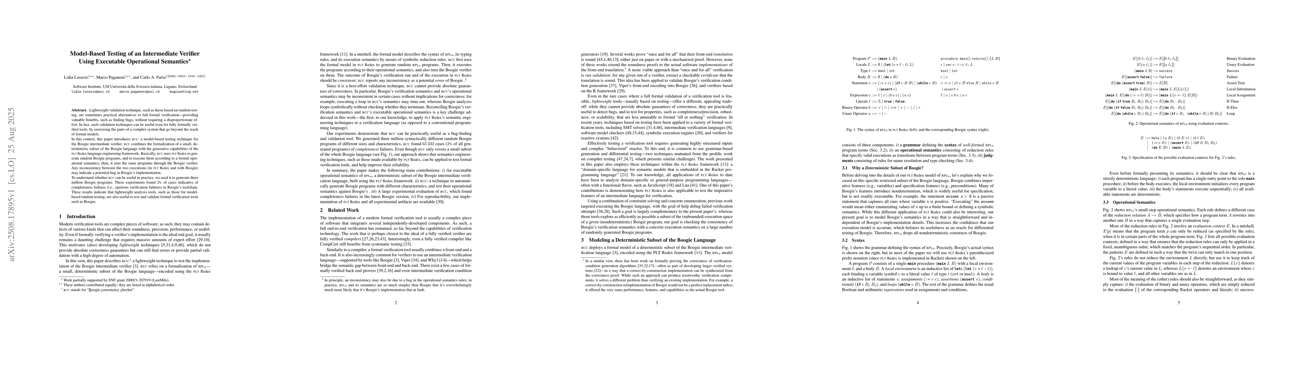 Thumbnail for Model-Based Testing of an Intermediate Verifier Using Executable
  Operational Semantics