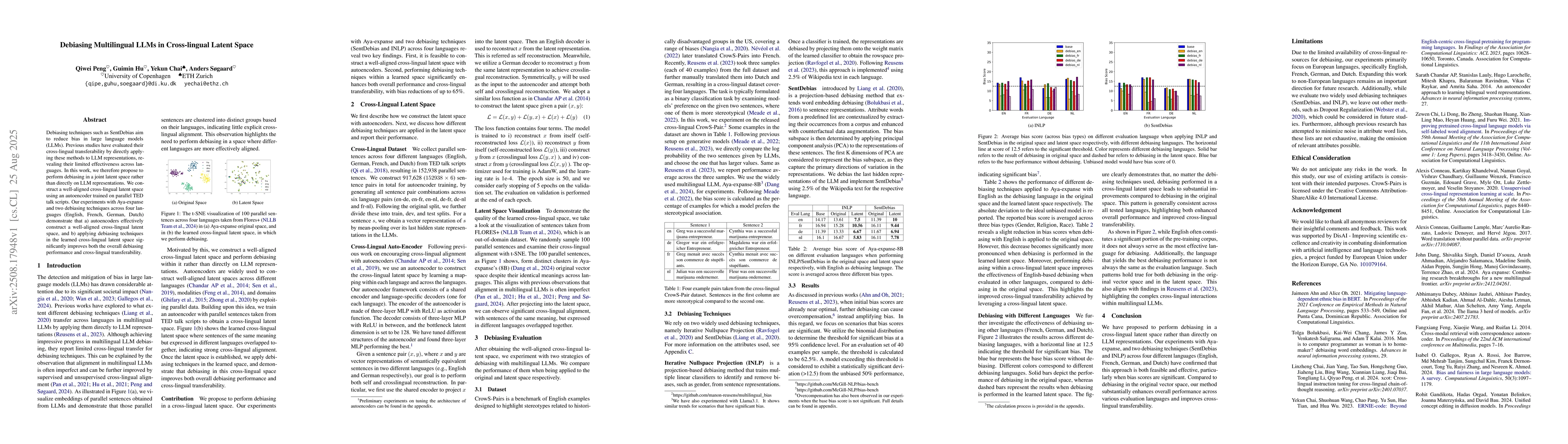 Thumbnail for Debiasing Multilingual LLMs in Cross-lingual Latent Space