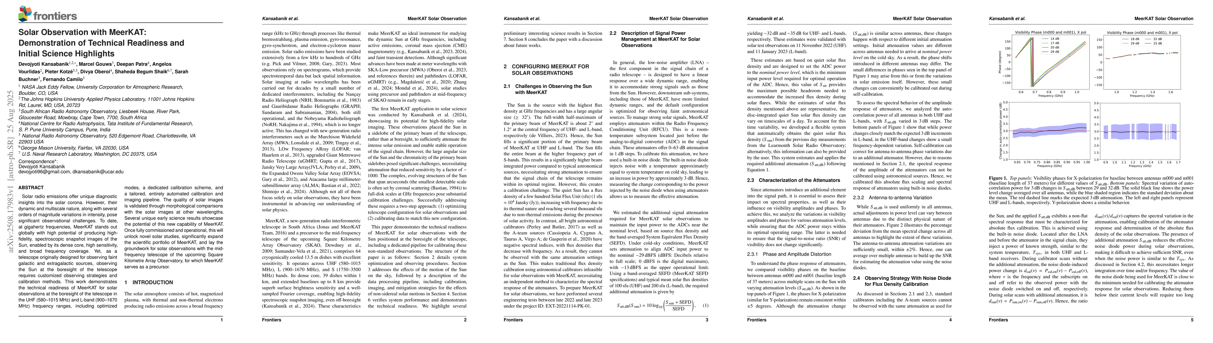 Thumbnail for Solar Observation with MeerKAT: Demonstration of Technical Readiness and
  Initial Science Highlight