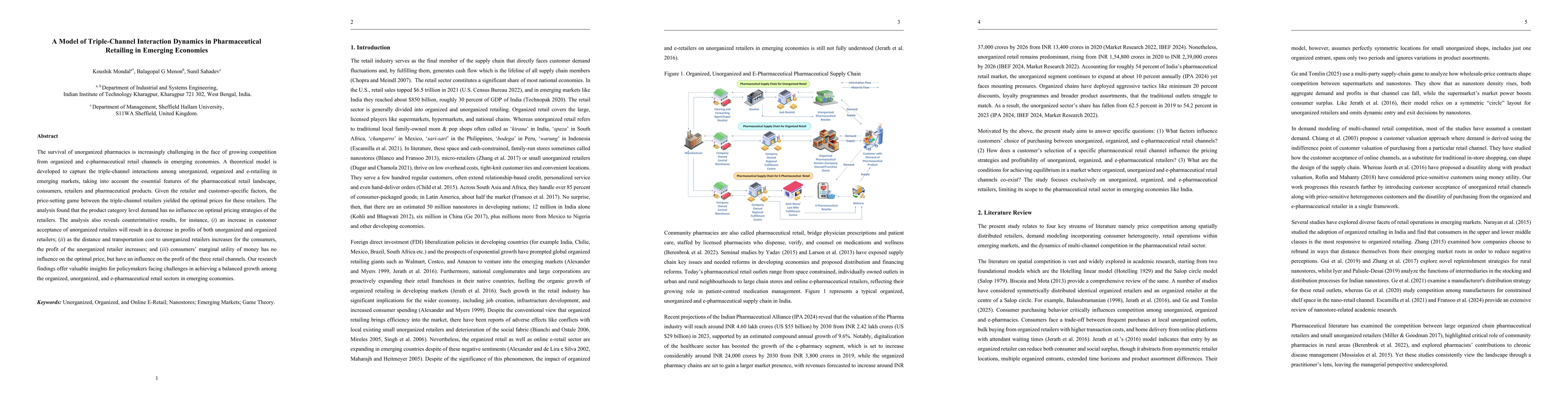 Thumbnail for A Model of Triple-Channel Interaction Dynamics in Pharmaceutical
  Retailing in Emerging Economies