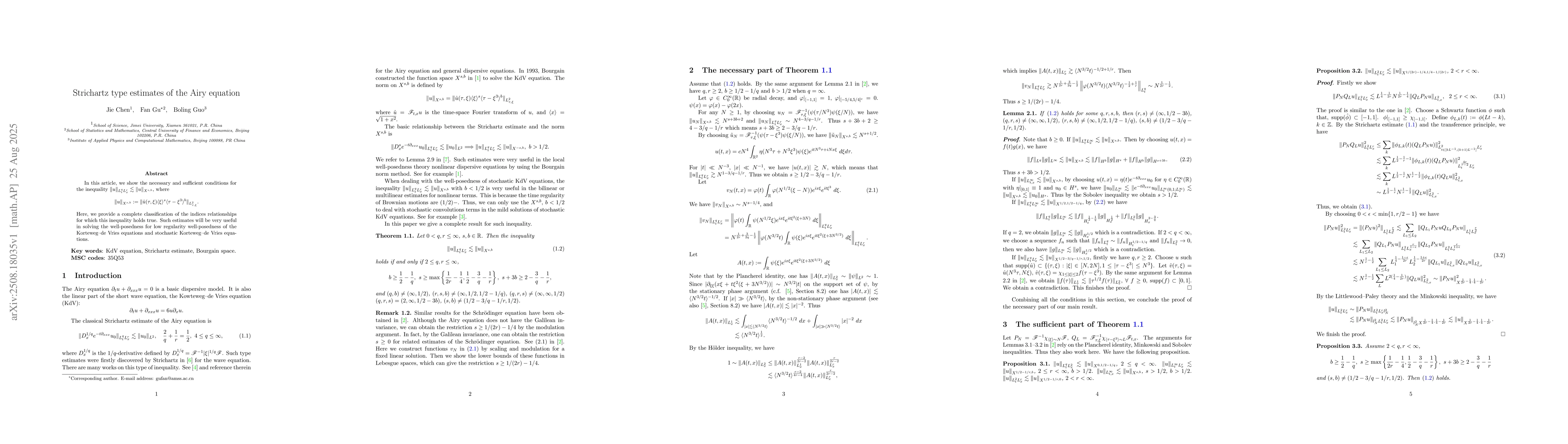 Thumbnail for Strichartz type estimates of the Airy equation