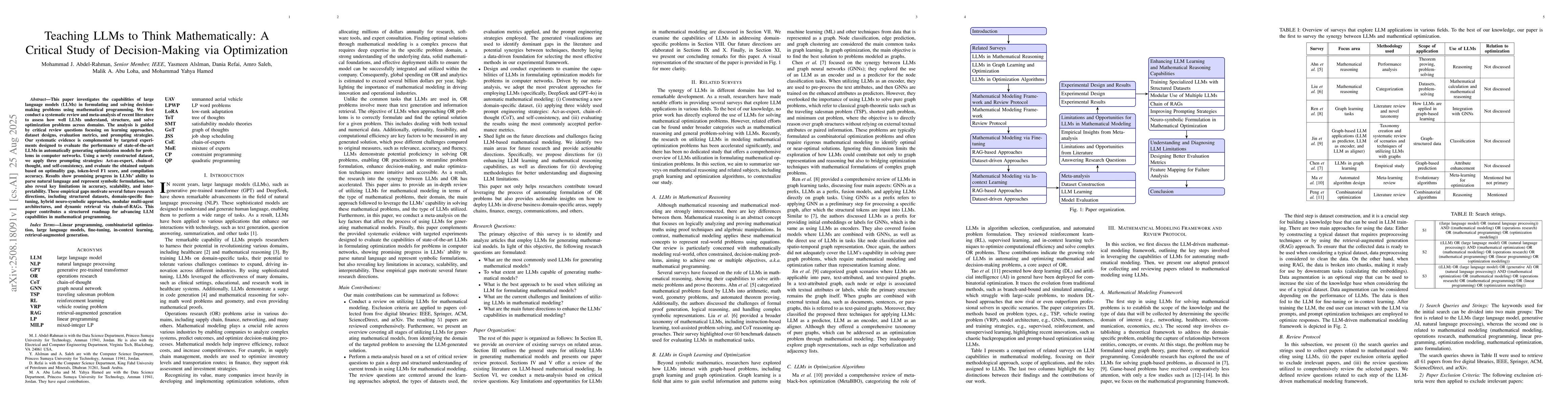 Thumbnail for Teaching LLMs to Think Mathematically: A Critical Study of
  Decision-Making via Optimization