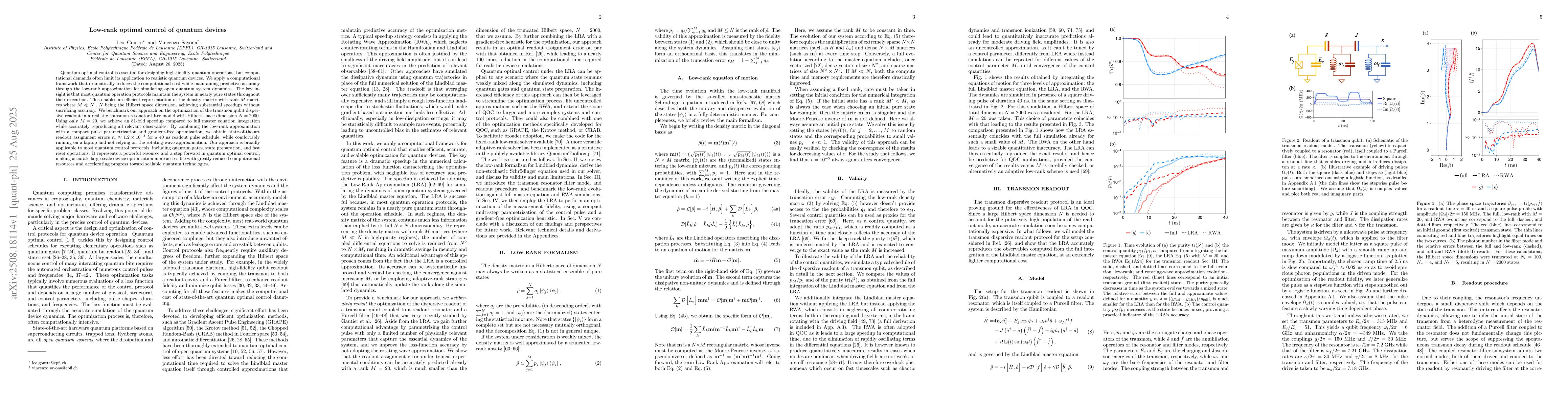Thumbnail for Low-rank optimal control of quantum devices