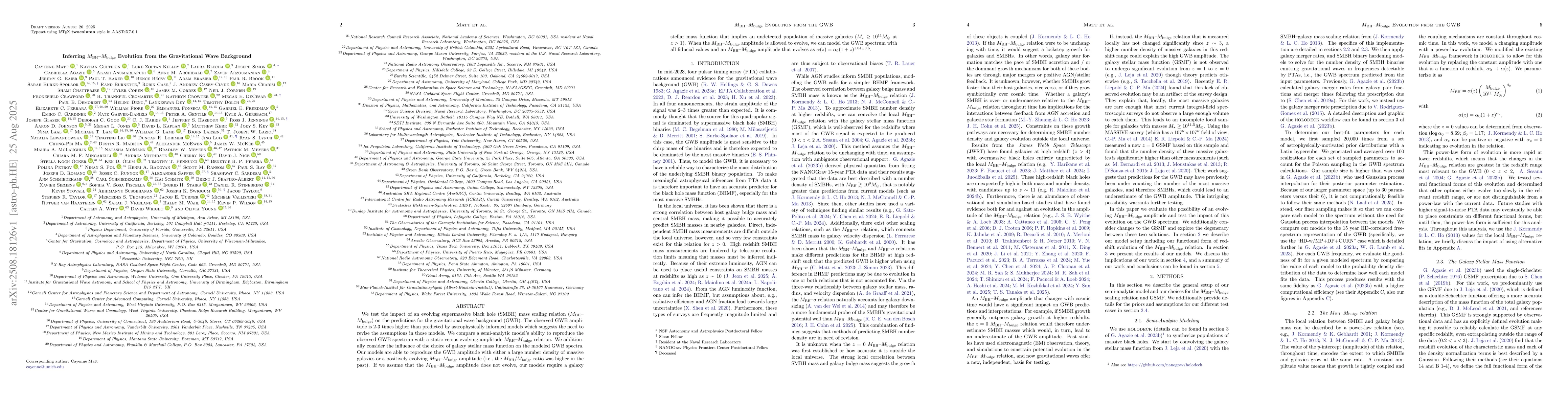 Thumbnail for Inferring Mbh-Mbulge Evolution from the Gravitational Wave Background