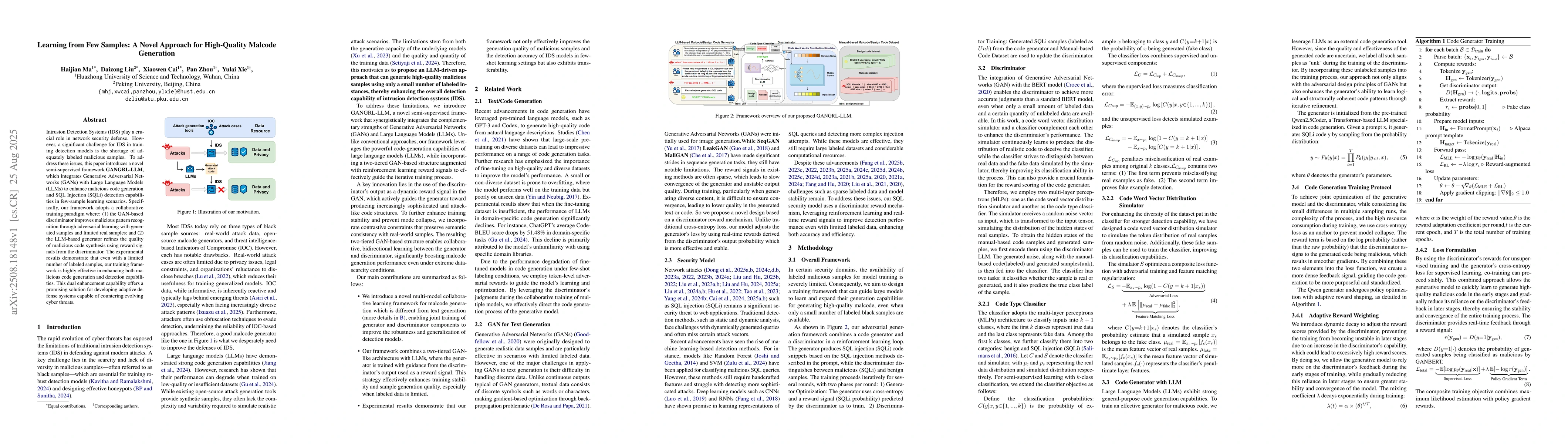 Thumbnail for Learning from Few Samples: A Novel Approach for High-Quality Malcode
  Generation