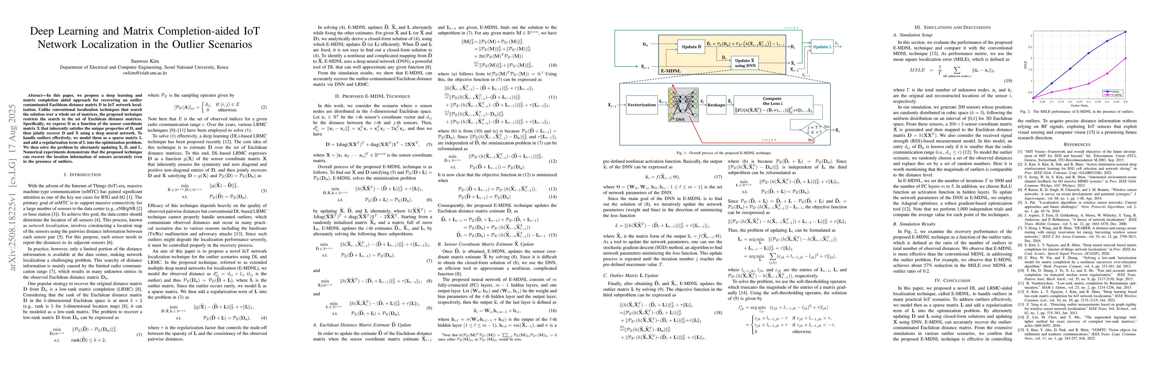 Thumbnail for Deep Learning and Matrix Completion-aided IoT Network Localization in
  the Outlier Scenarios