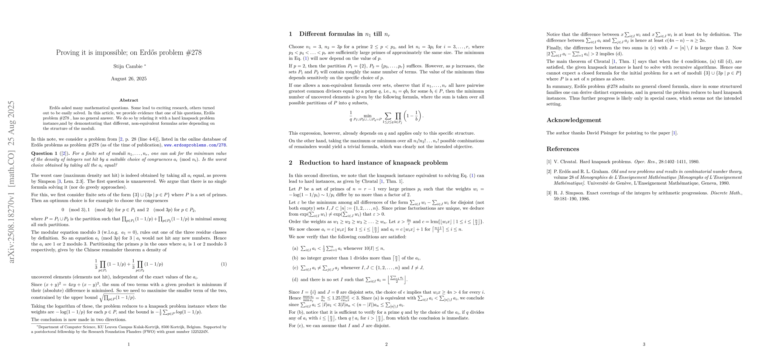 Thumbnail for Proving it is impossible; on Erdős problem $\# 278$
