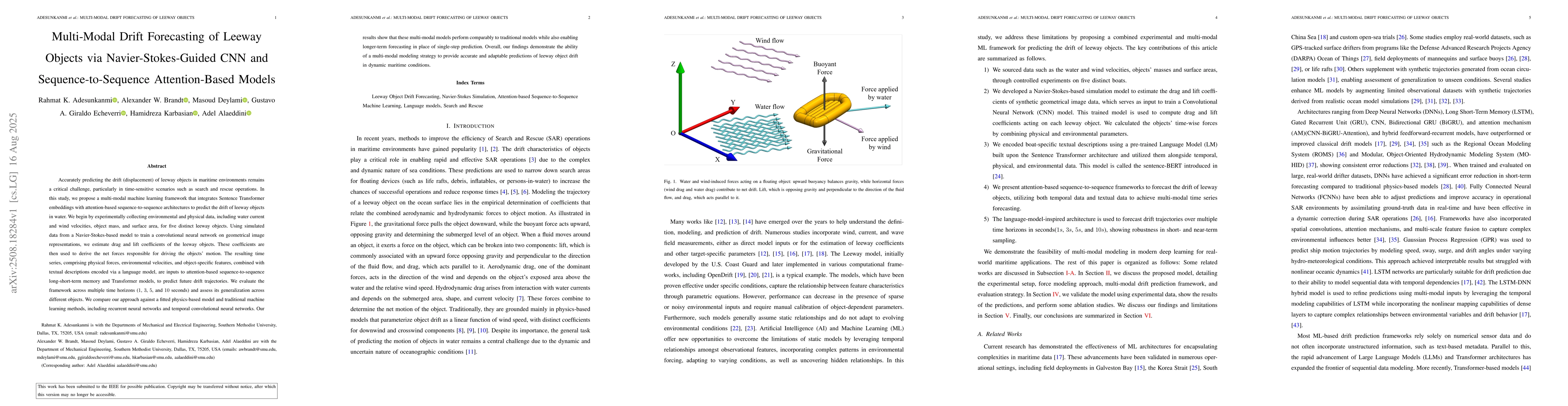 Thumbnail for Multi-Modal Drift Forecasting of Leeway Objects via Navier-Stokes-Guided
  CNN and Sequence-to-Sequence Attention-Based Models