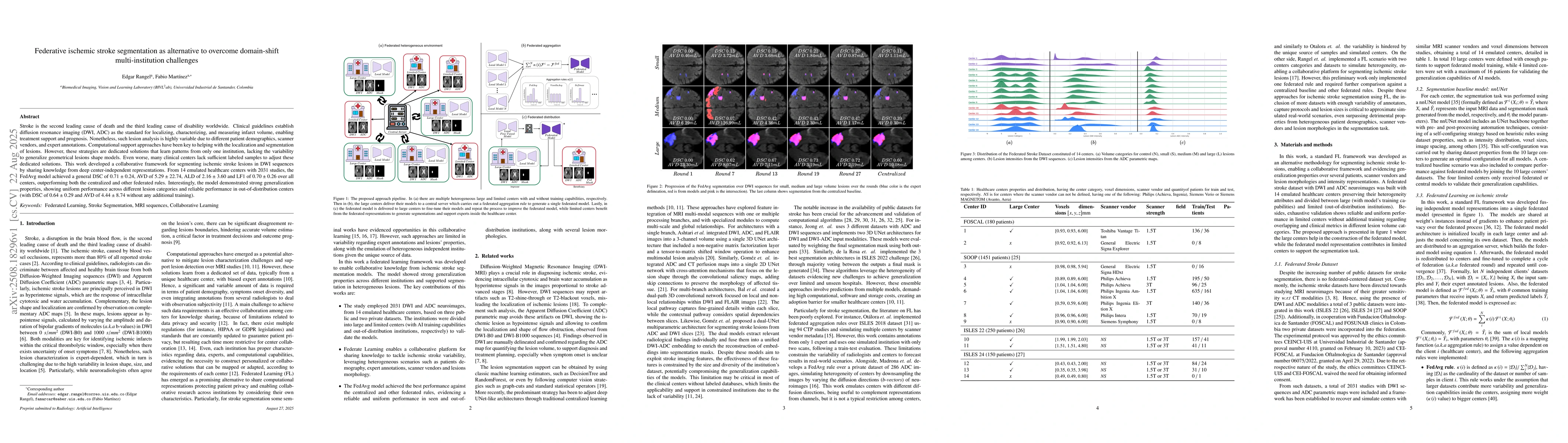 Thumbnail for Federative ischemic stroke segmentation as alternative to overcome
  domain-shift multi-institution challenges