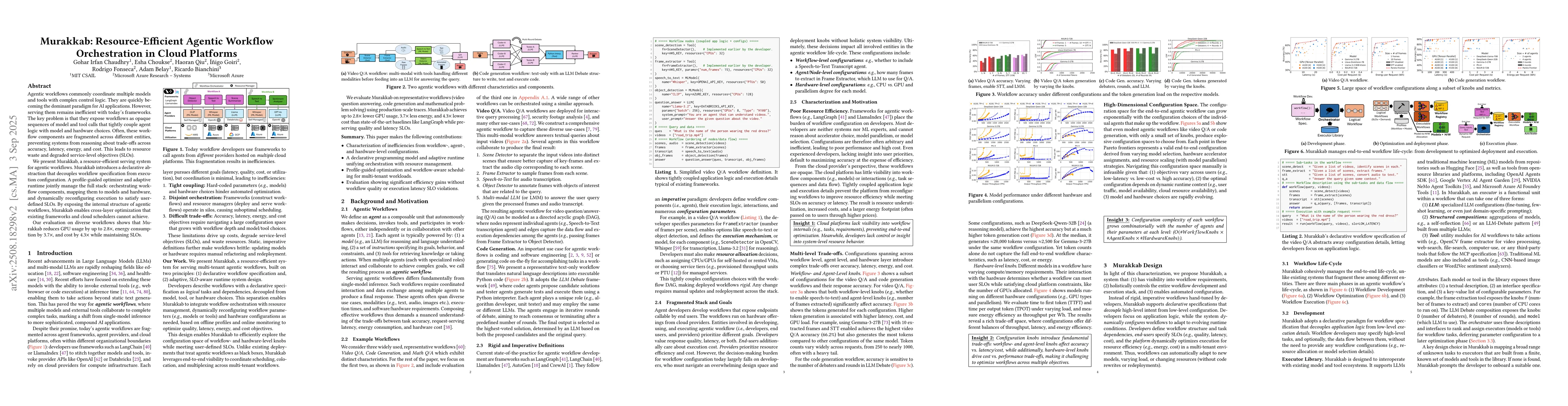 Thumbnail for Murakkab: Resource-Efficient Agentic Workflow Orchestration in Cloud
  Platforms