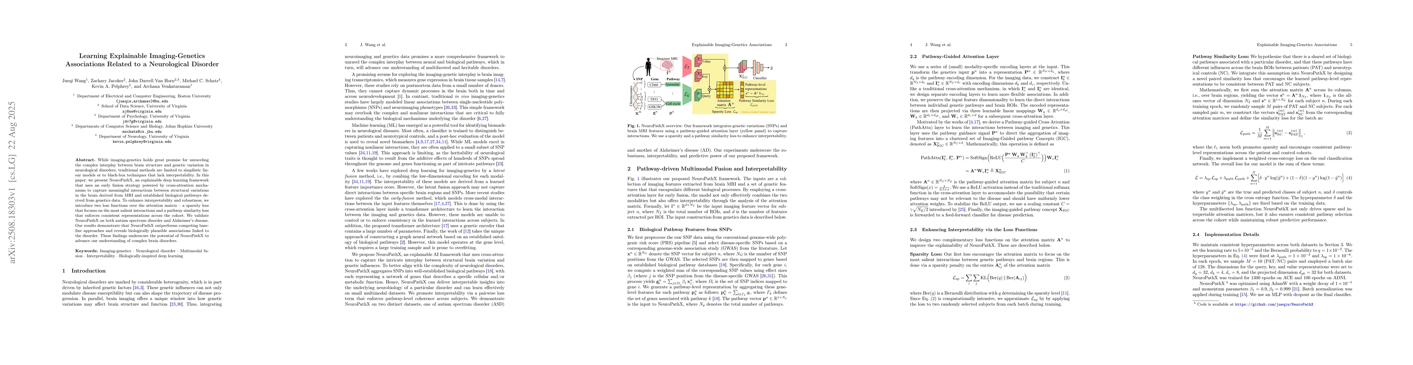 Thumbnail for Learning Explainable Imaging-Genetics Associations Related to a
  Neurological Disorder