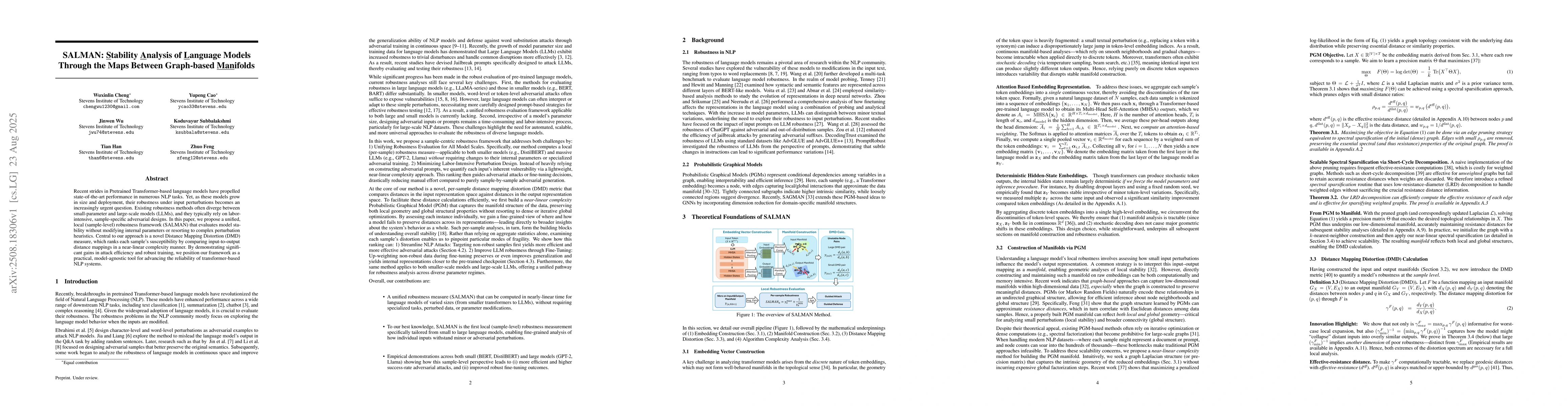 Thumbnail for SALMAN: Stability Analysis of Language Models Through the Maps Between
  Graph-based Manifolds