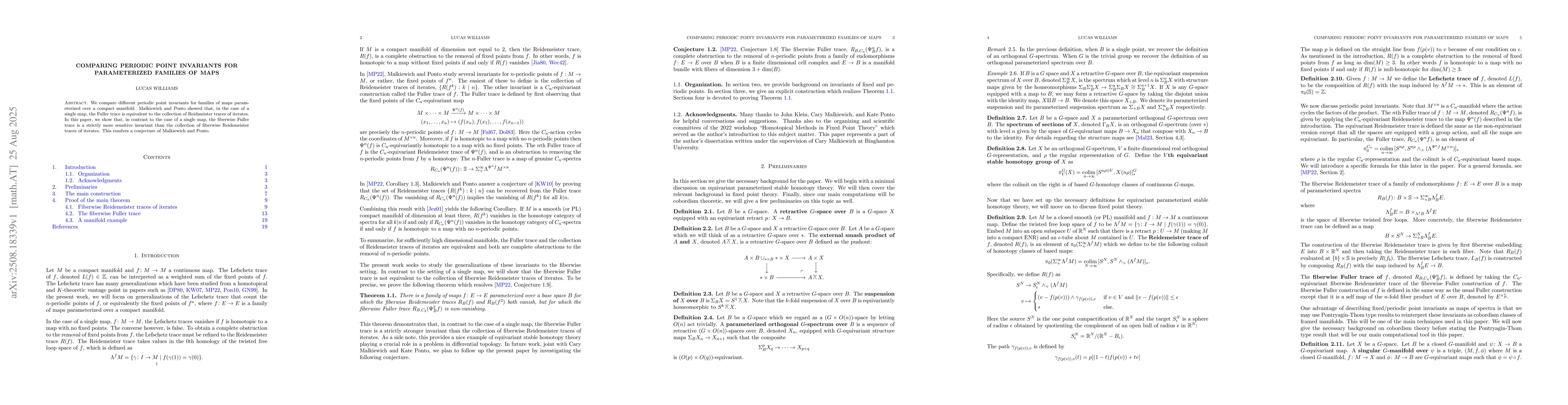 Thumbnail for Comparing Periodic Point Invariants for Parameterized Families of Maps