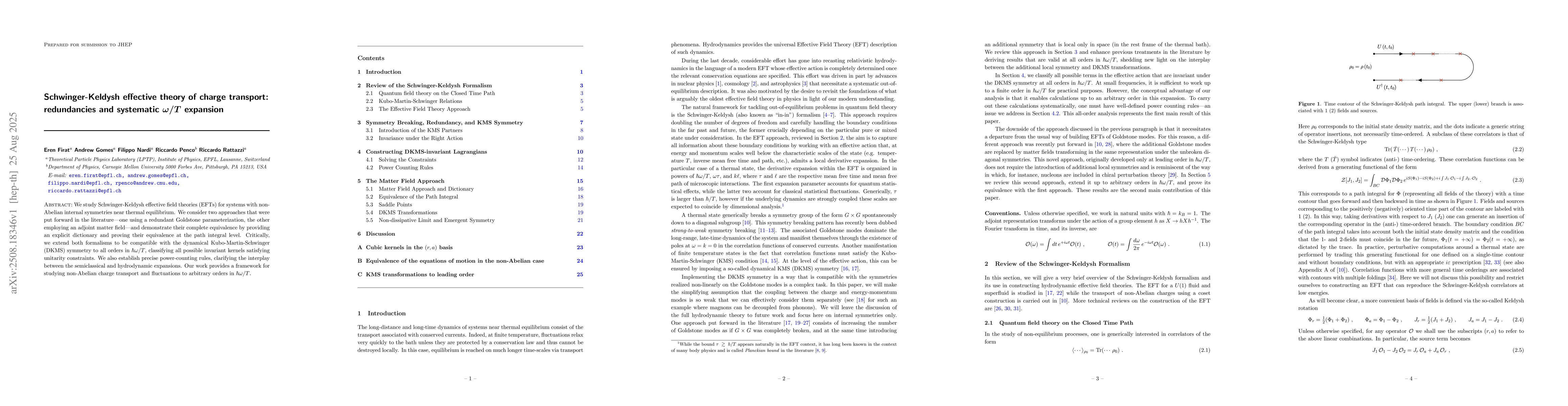 Thumbnail for Schwinger-Keldysh effective theory of charge transport: redundancies and
  systematic $ω/T$ expansion