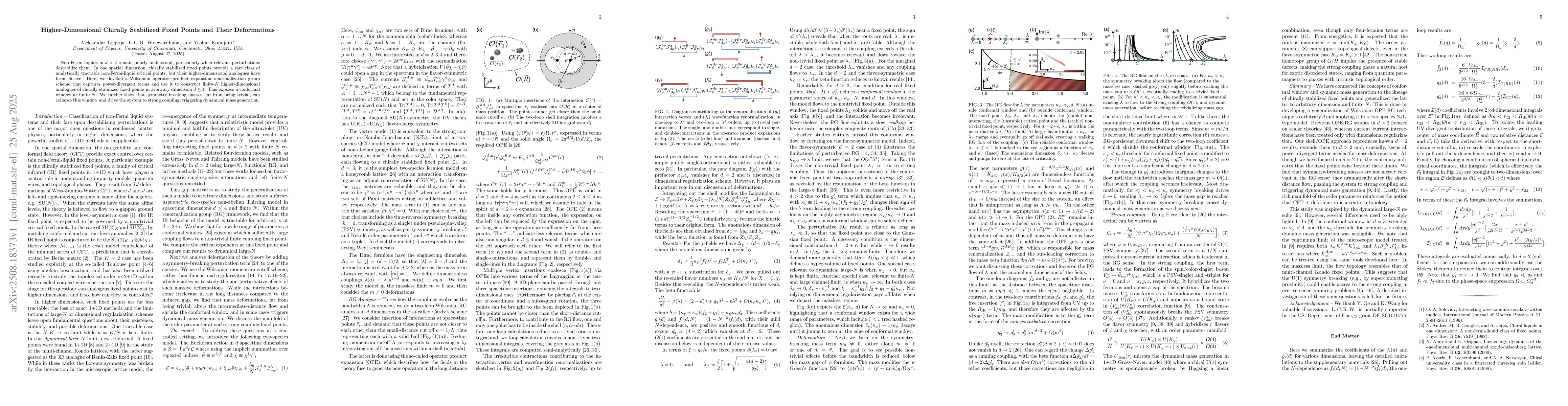 Thumbnail for Higher-Dimensional Chirally Stabilized Fixed Points and Their
  Deformations
