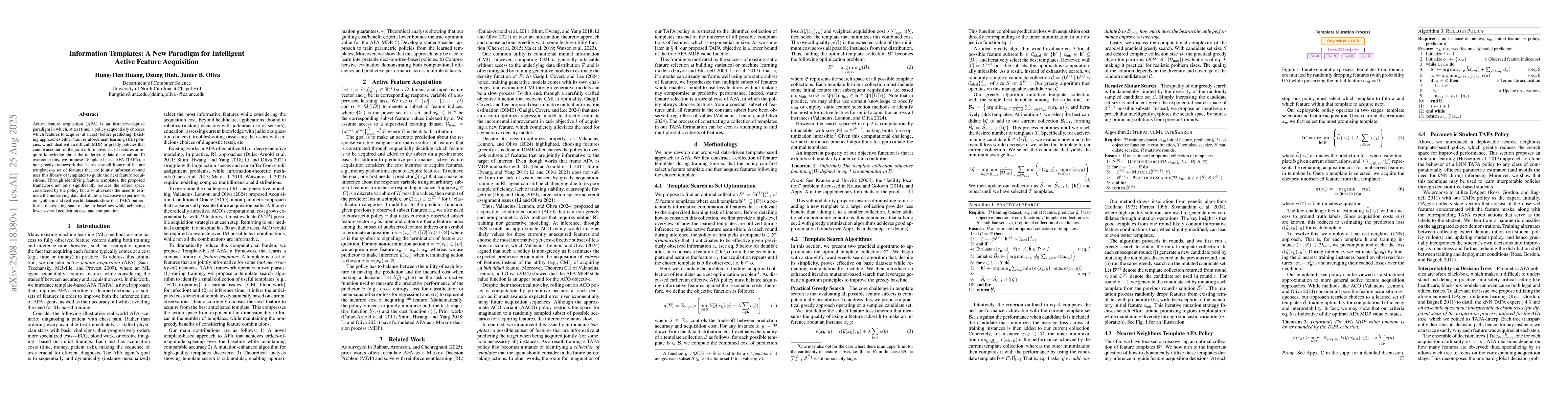 Thumbnail for Information Templates: A New Paradigm for Intelligent Active Feature
  Acquisition