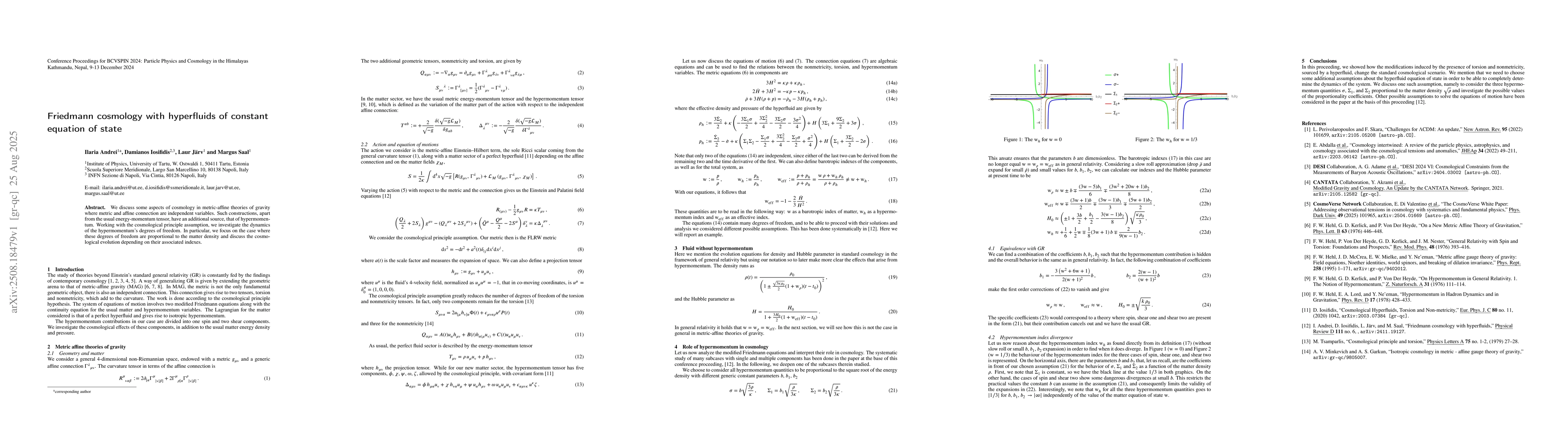 Thumbnail for Friedmann cosmology with hyperfluids of constant equation of state