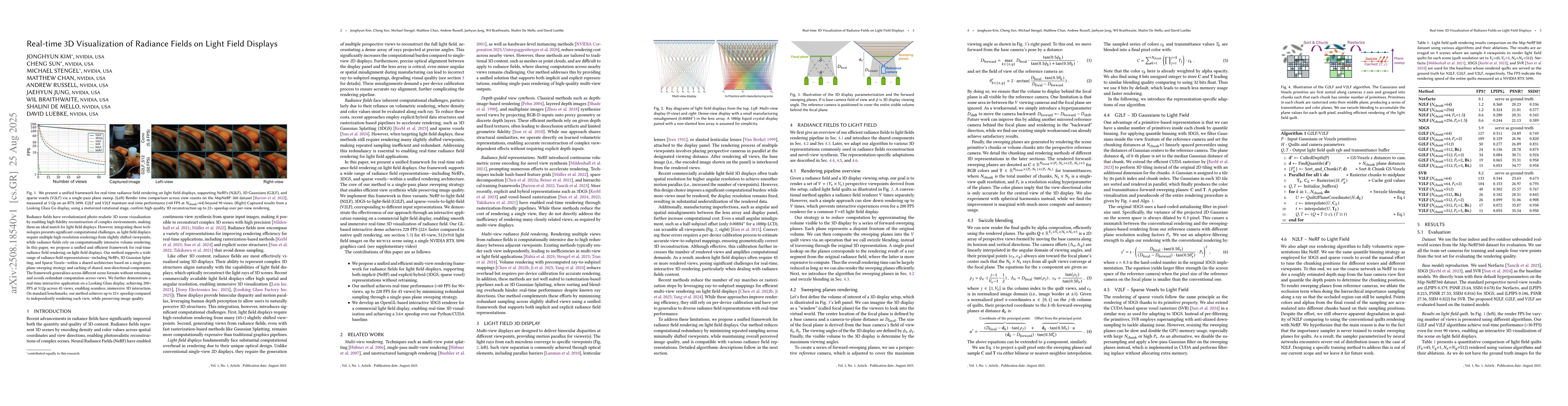 Thumbnail for Real-time 3D Visualization of Radiance Fields on Light Field Displays